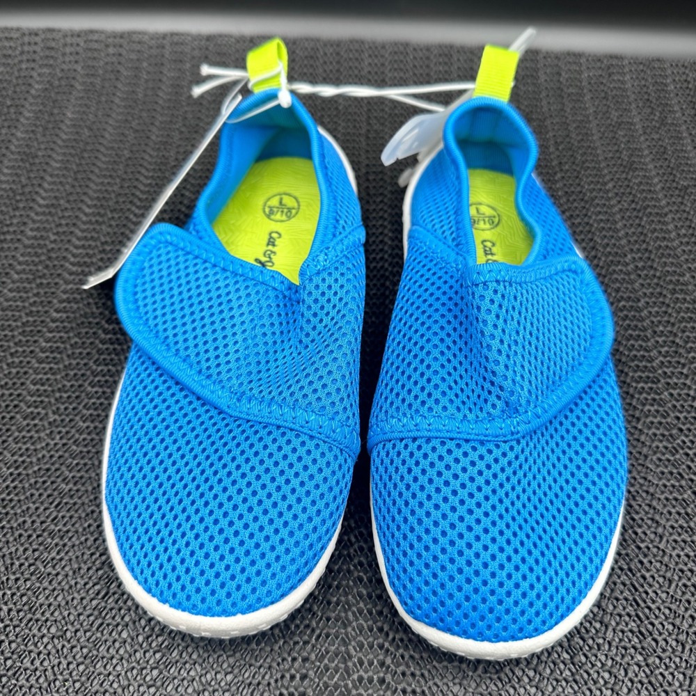 Cat & Jack Toddler Teddy Slip-On Water Shoes Blue Mesh Size L 9/10 NWT